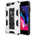 Wholesale iPhone SE 2020 / 8 / 7 Military Grade Armor Protection Stand Magnetic Feature Case (White)